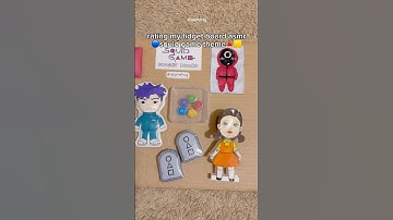 rating my squid game fidget board asmr🟦#squidgame#fidget#craft #diy#fidgetboardasmr#fyp#papercraft
