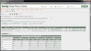 Bio-Rad Unity Real Time online Training - Part 3 - Data Entry