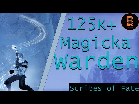 125K + Magicka Warden Build Guide Scribes Of Fate| Ice Staff Build!!!