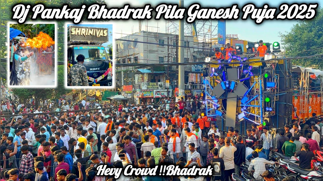 DJ PANKAJ BHADRAK BABA PILA GANESH PUJA BHASANI 2025 ‼️ HEVY CROWD 😱 WITH DJ SHRINIVAS AND MANY MORE