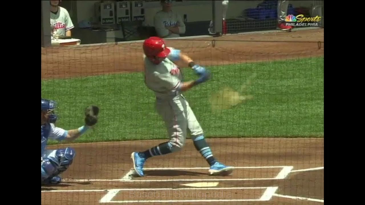 Rhys Hoskins Home Run Swing Slow Motion 20185(10) YouTube