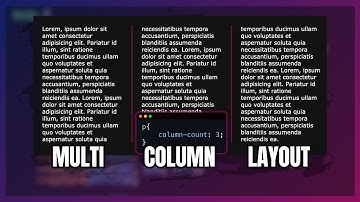 Multi Column Layout using CSS