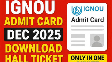 Download Ignou Hall ticket December 2025 // Ignou Exam form 2025 // Ignou Admit card 2025