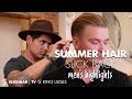 Comb Back Summer hair with fade - Men's hair tutorial