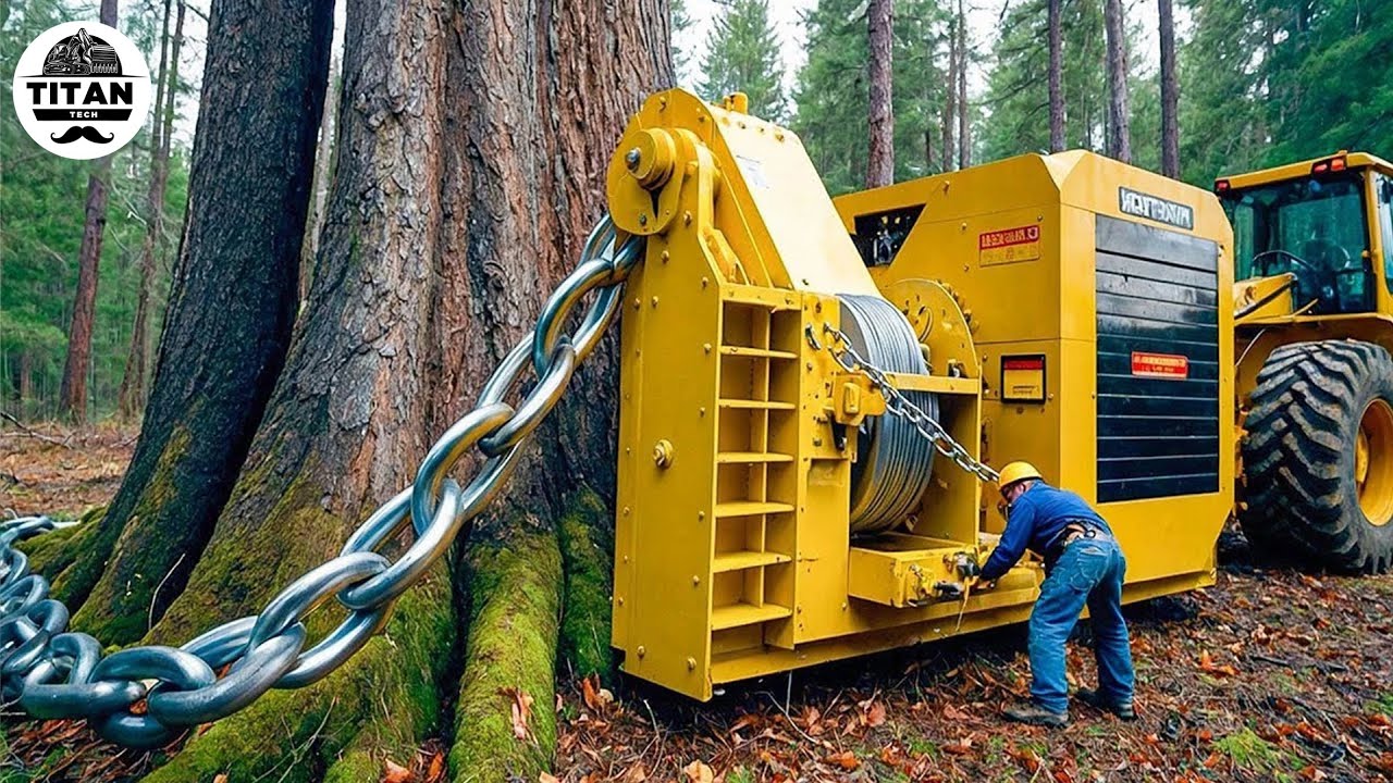 Extreme Dangerous Monster Stump Removal Excavator | Amazing Fastest Wood Chipper Machines #32