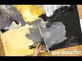 abstract art with simple tools, only three colors, beginners