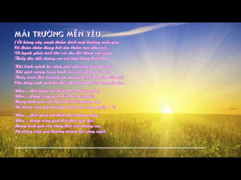 Video Mái trường mến yêu Lời bài hát | Kỷ niệm tuổi học sinh - YouTube