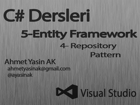 C# Yazılım Dersleri 5-4 Repository Pattern Ile Uygulama Geliştirmek.