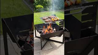 DIY Professional BBQ: 32-Inch Square Fire Pit Grill V4 (DXF &amp; SVG Files) 🔥 🥩