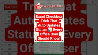 Excel Checkbox Trick That Auto Updates Status 📊 Every Office User Should Know! #exceltips #shorts
