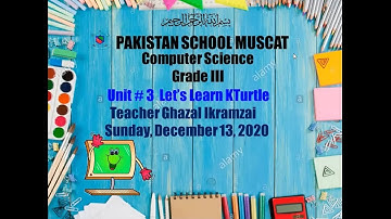 Grade 3 Computer Science: Unit # 3 Let