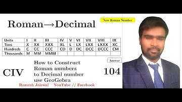 How to Construct Roman  to Decimal  use GeoGebra
