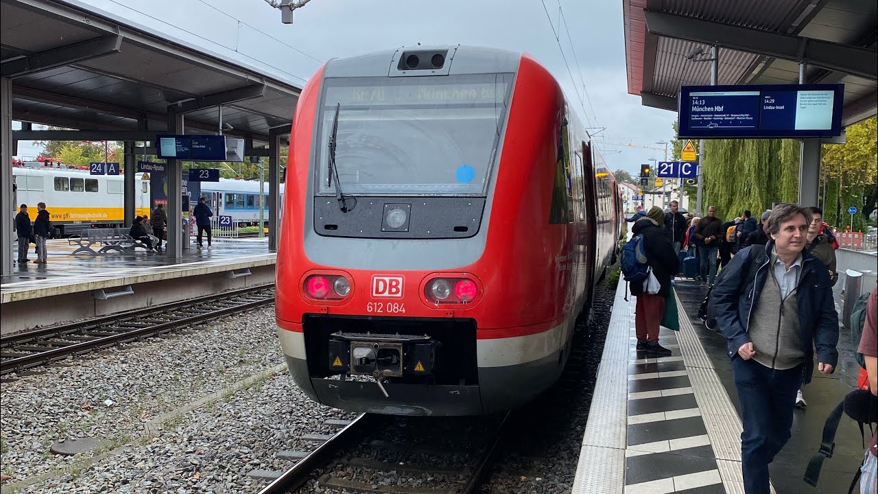 Führerstandsmitfahrt hinter der Scheibe im 612er als RE70 von München nach Buchloe + Vmax. 160 km/h