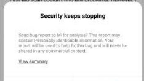 com.miui.securitycenter keeps stopping problem solve