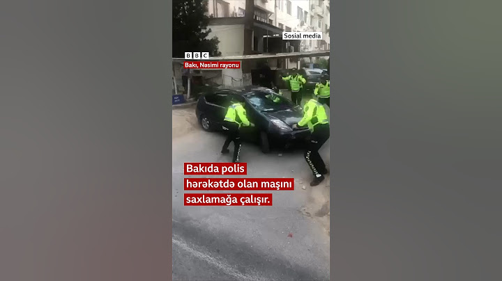 Bakıda polis hərəkətdə olan maşını saxlamağa çalışır