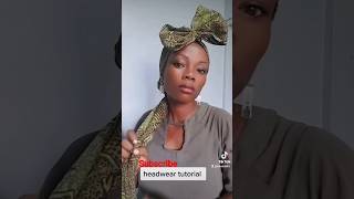 elegant bow headwrap tutorial #headwraptutorial #youtubeshorts #headwear