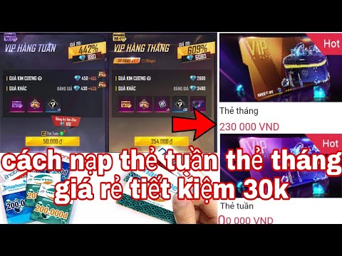 Video Free Fire| Hướng Dẫn Cách Nạp Thẻ Tuần Thẻ Tháng Free... - youtube