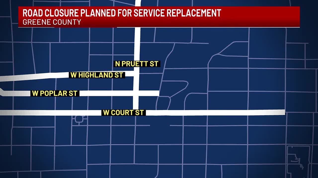 Road closure planned for service replacement - YouTube