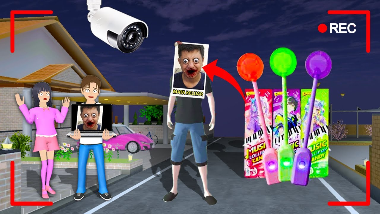 CCTV Merekam MUSIK LOLIPOP VIRAL di Depan rumah ⁉️ Yuta & Mio Panik 😱 | Sakura School Simulator