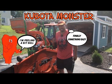 Time to change the blades. Kubota 60" mower deck blade Removal