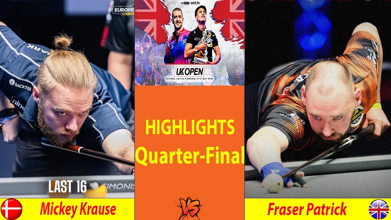 Image of video the HIGHLIGHTS Quarter-Final | Fraser Patrick vs Mickey Krause | 2025 UK OPEN POOL CHAMPIONSHIP 7