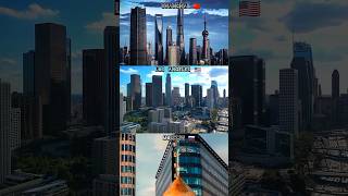 Shanghai 🇨🇳 V's los Angeles 🇺🇲 V's Moscow 🇷🇺 #skyview #travel #skyway #asiancity #nightveiw #skyline