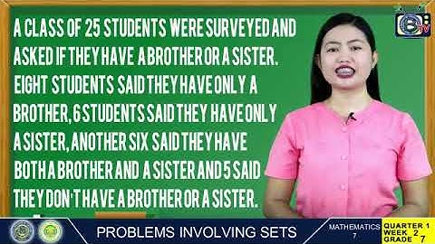 GRADE 7 MATHEMATICS || PROBLEMS INVOLVING SETS