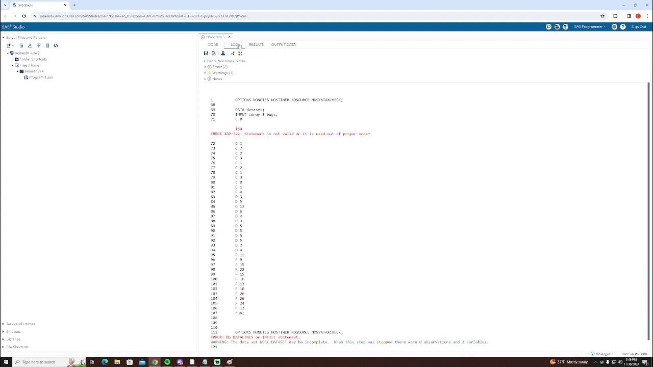 Proc Sql Into Clause In Sas Code Kruskal Wallis