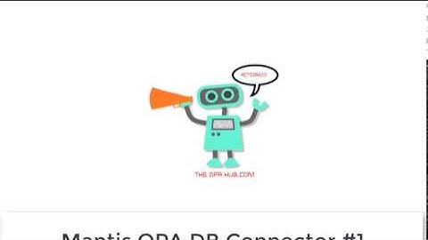 Walkthrough : Mantis Solutions OPA DB Connector #1