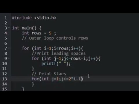How to make a triangle pattern? (C Language)
