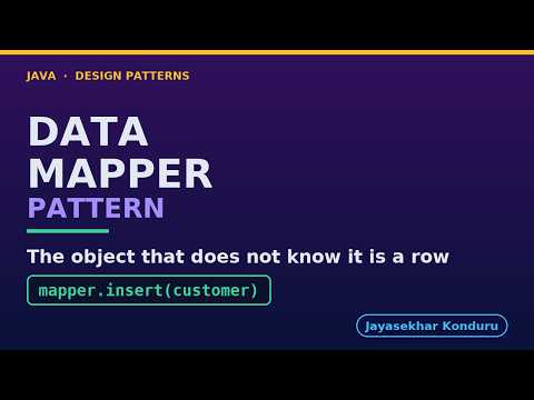 Data Mapper in Java - The Object That Is Not A Row