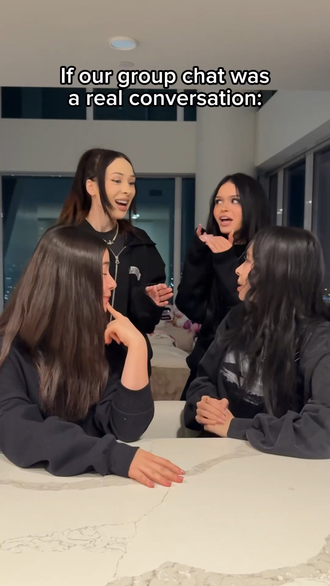 Our group chat ? @SofiManassyan @nevaaada @princessamelia #tiktok #elsarca
