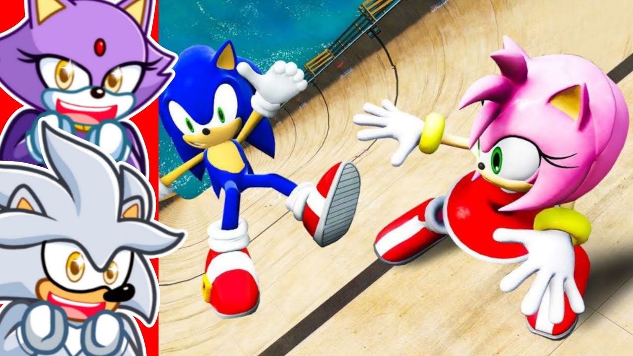 SONIC VS AMY VS 9,551,728 Feet Fall!