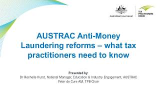 AUSTRAC Anti-Money Laundering reforms – what tax practitioners need to know
