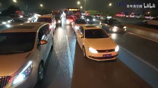 全部车站通过不停车！阜石路高架最高速公交，快速直达专线阜石路高架段全程尾部展望（电机声福利）