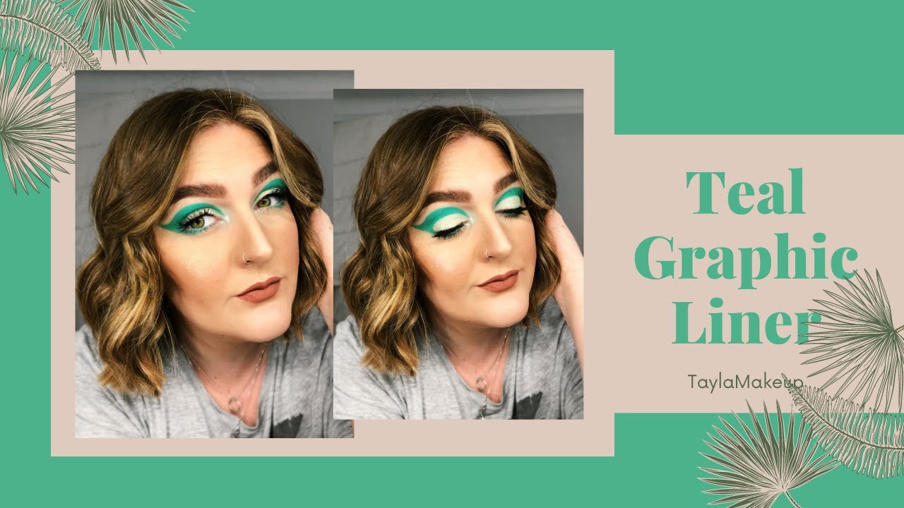 Teal Graphic Liner - TaylaMakeup Full Face Tutorial