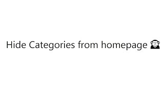 Hiding categories from your Yclas dashboard!