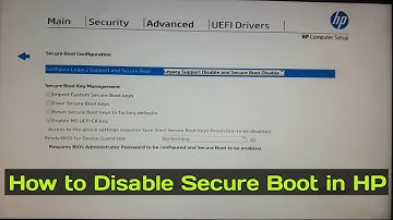 How to Disable Secure Boot in HP Laptop