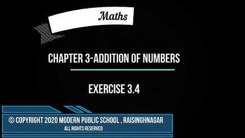 Class 3| Maths| Chapter 3| Exercise 3.4