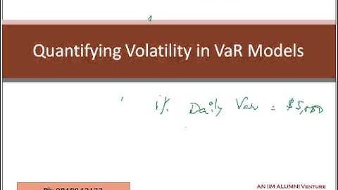 FRM part1 Putting VAR to work in Valuations and Risk Models