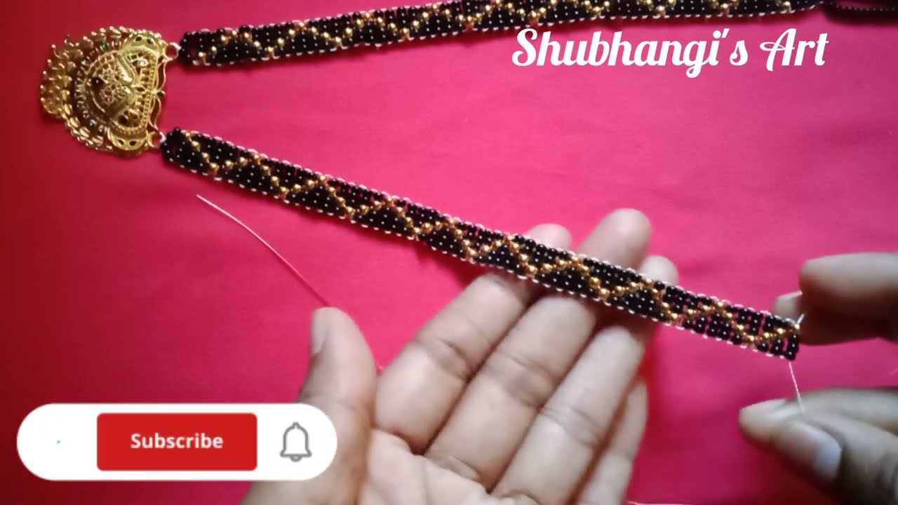 Zigzag Design(झिगझॅग डिजाइन), Broad  पट्टी मंगलसूत्र, mangalsutra banane ka asan tarika