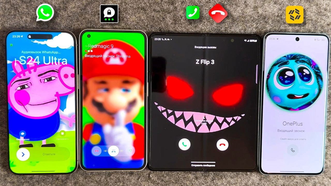 Threema Nothing Phone VS iPhone 15 P Max WhatsApp VS Redmi Note 15 Tawasal VS Z Fold 3 Incoming Call