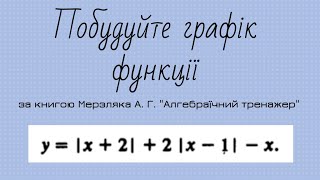 Будуємо графік функції з модулем з книги &quot;Алгебраїчний тренажер&quot; Мерзляка А.Г.