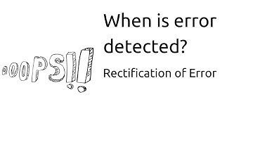When is Accounting  error detected | Rectification of Error| CA CPT | CS & CMA | Class 11 | Class 12