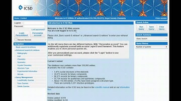 Accessing the Inorganic Crystal Structure Database