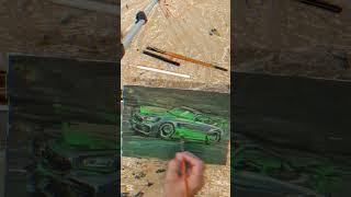 Mercedes AMG GT R Pro #automobile #art #acrylic #painting #speedpaint #speedhunters #mercedes #amggt