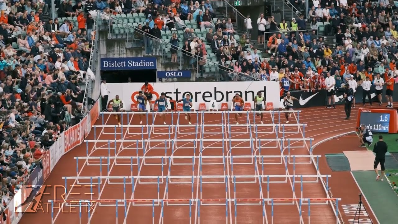 110m Hurdles Slow Motion Oslo Diamond League 2022 YouTube