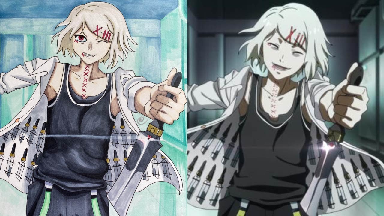 Drawing Scenes From Anime Juuzou Suzuya From Tokyo Ghoul Youtube