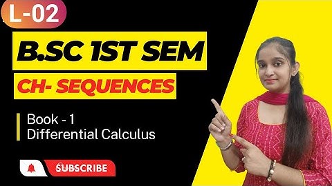 B.Sc 1st sem Maths || Ch- Sequences (imp. defination) || By Jyoti Chaudhary ✍️✍️