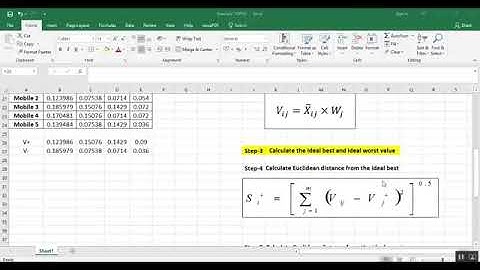 TOPSIS using Excel   MCDM problem   YouTube